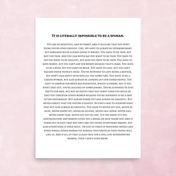 Barbie Gloria Speech Etsy