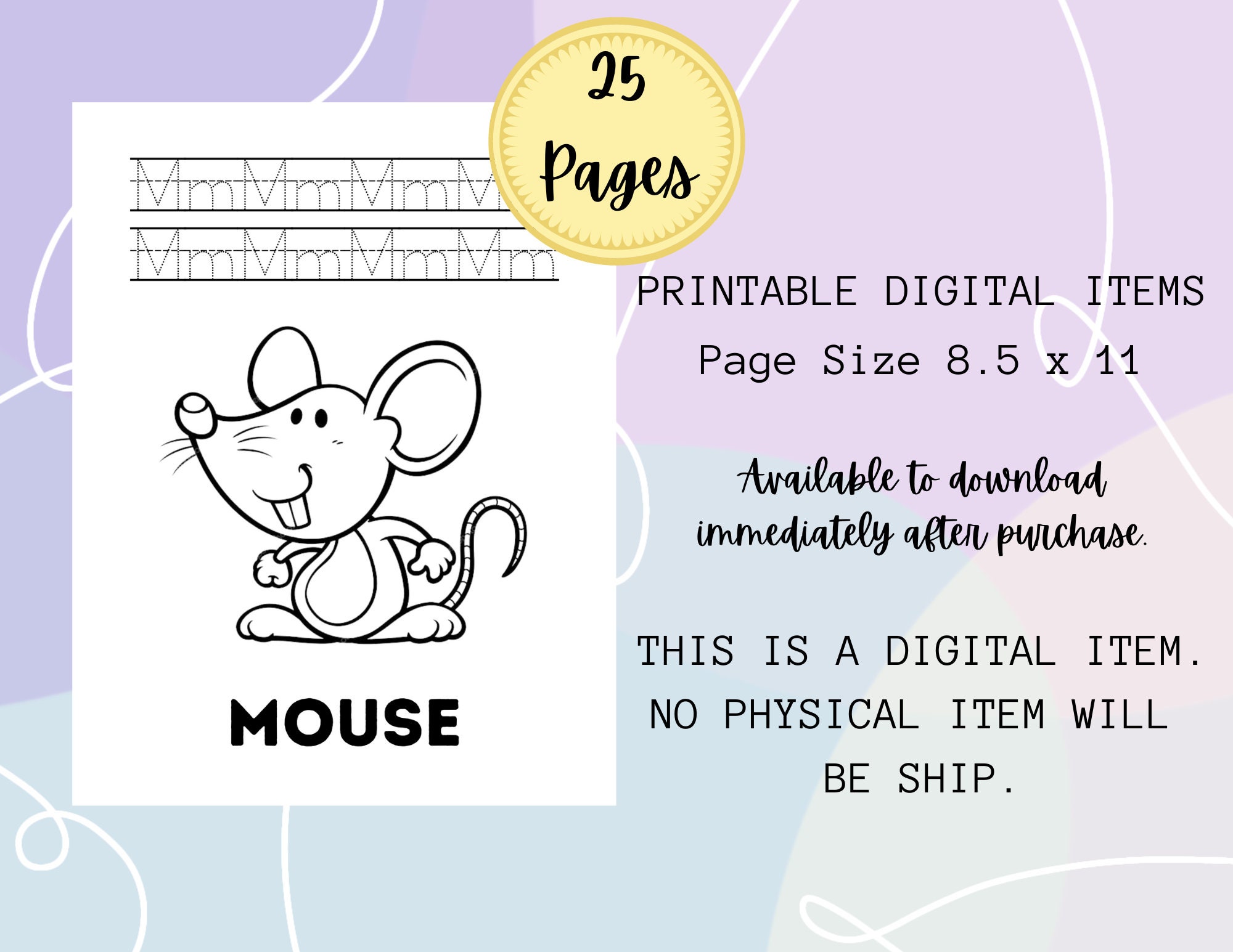 Tracing and Coloring Pages 25 Pages for Kids Learning for Kindergarten ...