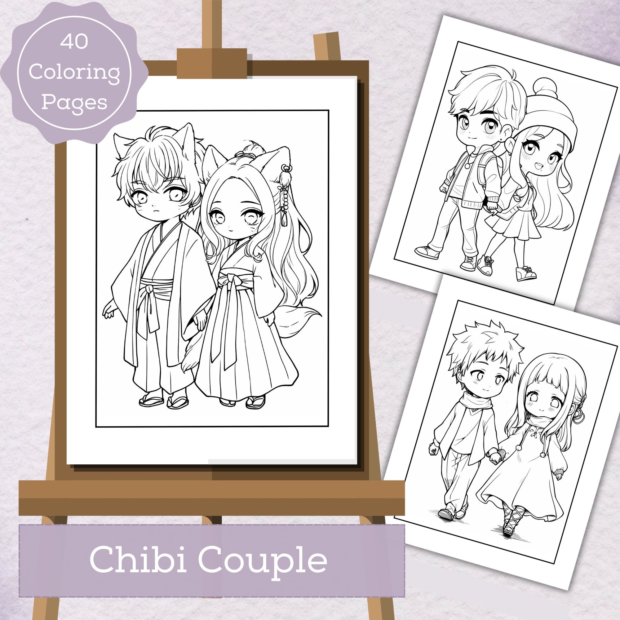 Chibi Coloring Pages Cute Chibi Couple Coloring Pages for Kids and ...