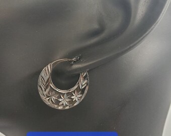 Nattiyan en cuivre noir - Boucles d'oreilles classiques de tous les jours