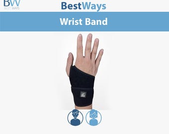 Wrist Band (Wrist compression Strap and Wrist Brace Sport Support for Fitness Weightlifting tendinitis Carpal Tunnel | Universal | Adjustabl