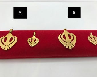 Khanda  Necklace; 18k Gold Plated