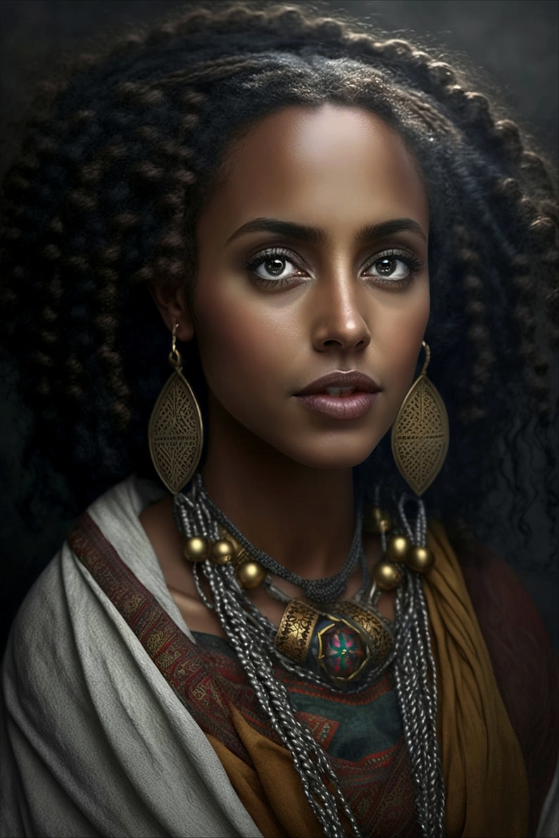 Captivating Ethiopian Habesha Woman Art Printable Wall Decor Etsy