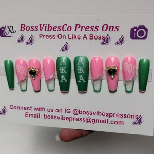 AKA sorority press ons (hollow tips)