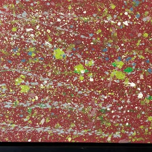 Original Art - Abstract Splatter Action Painting - 11 x 14 inches - Framed or Unframed Options - Free Shipping