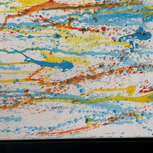 Original Art - Abstract Splatter Action Painting - 11 x 14 inches - Framed or Unframed Options - Free Shipping