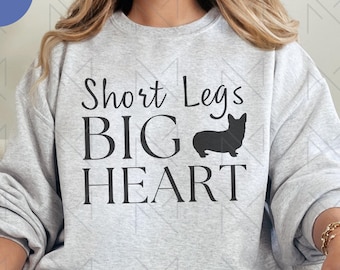 Corgi SVG, Corgi de patas cortas y corazón grande, regalos de Corgi, descarga digital, mamá Corgi, bolso Corgi PNG, Welsh Corgi, lindo Corgi svg, carrete de insignia para perro