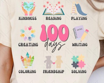 100.º día de clases PNG, sublimación de maestros PNG, 100 días de clases, camiseta de maestro PNG, descarga digital de 100 días, regalos para maestros