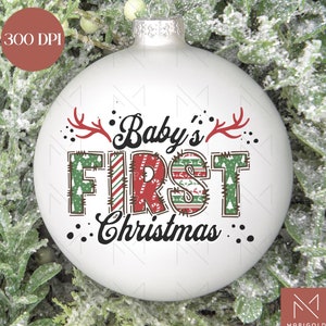 My 1st Christmas PNG, Baby First Christmas Sublimation, Christmas Design png, Baby&#39;s First Xmas PNG, First Xmas PNG, Christmas Antler png