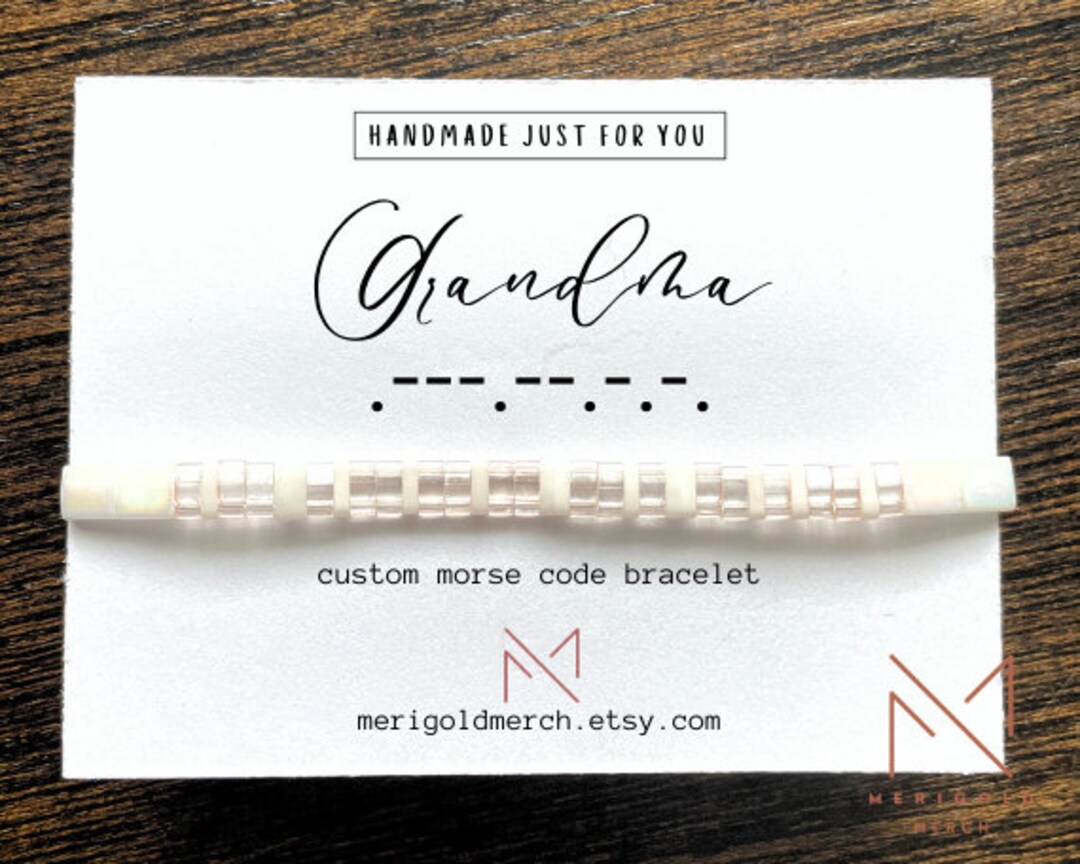 Morse Code Bracelet Grandma Bracelet Hidden Message Custom Morse Code ...