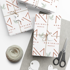 Custom Gift Wrap Custom Wrapping Paper Custom Logo Paper Business Logo Wrapping Paper Personalized Logo Wrapping Paper Roll or Sheet
