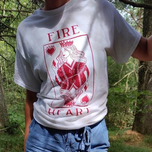 Fire Heart T-Shirt | Aeling Galathynius | TOG | Throne of Glass Book Shirt | Sarah J Maas