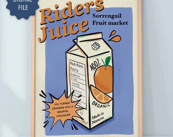 Dragon Riders Juice Poster: Fourth Wing Inspired Wall Art (Digital Download)