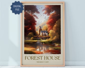 Autumn Court ACOTAR Poster: Forest House Printable (Digital Download)