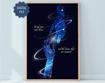 ACOTAR Stars Printable Poster: Sarah J Maas Bookish Art (Digital Download)