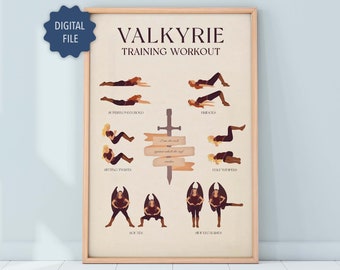 Valkyries Workout Poster: ACOTAR Nesta Printable (Digital Download)