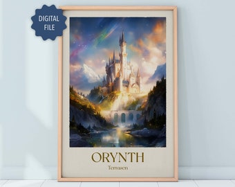 Orynth Castle Print: Throne of Glass, Terrasen Art (Digital Download)