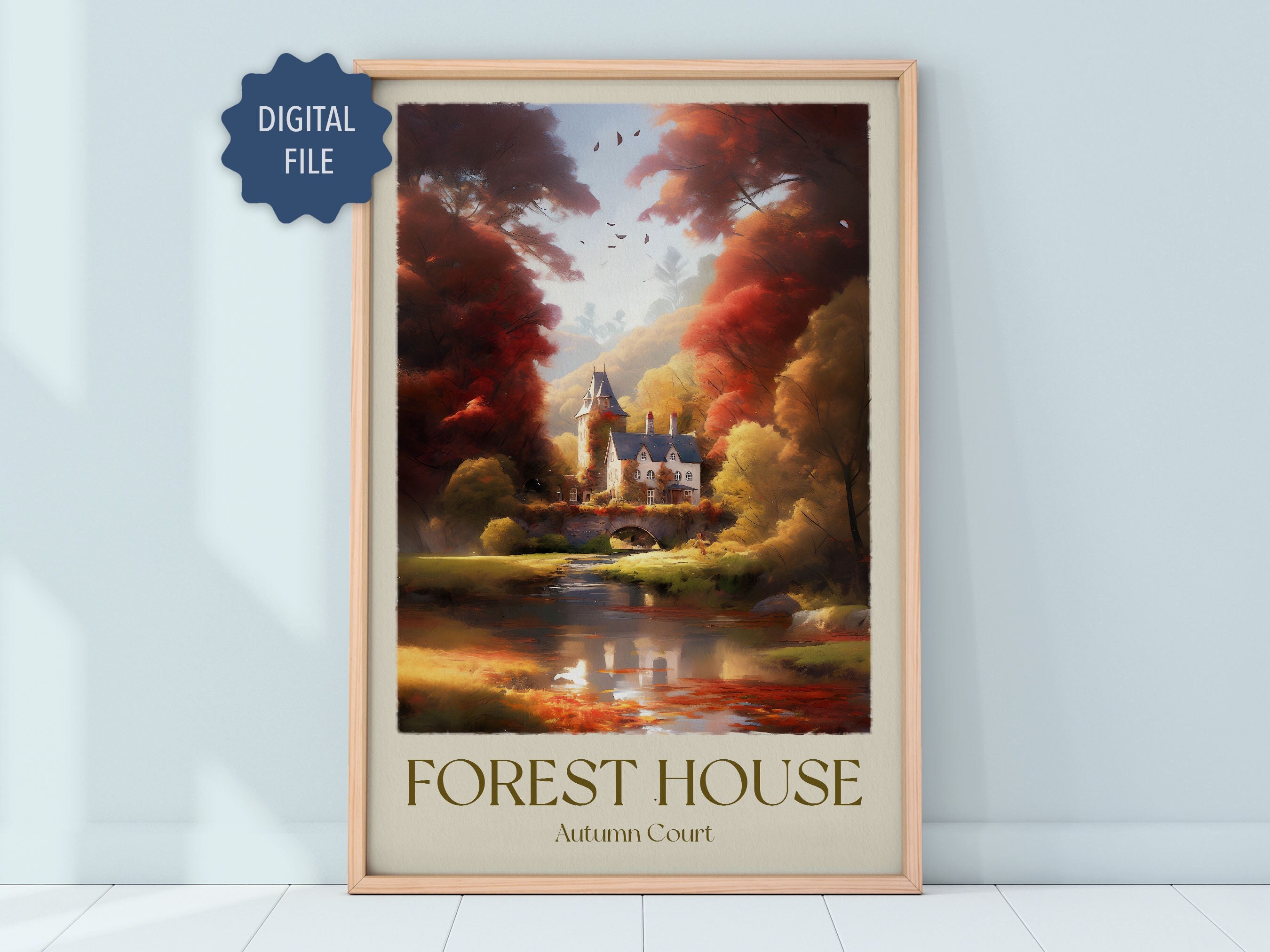 Autumn Court ACOTAR Poster: Forest House Printable (digital