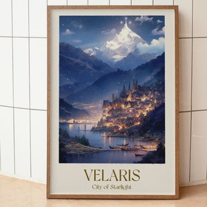 Velaris Print | ACOTAR Print | UNFRAMED | A Court of Thorns and Roses | Velaris Art Print | Sarah J Maas| Night Court Printed Poster