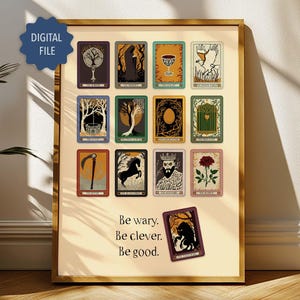 Voorzienigheidskaarten | Digitale download |Eén donker venster| Boekenachtige cadeaus | Muurkunst | Boekenliefhebbers| Booktok-muurkunstafdruk| Rachel Gillig geïnspireerd