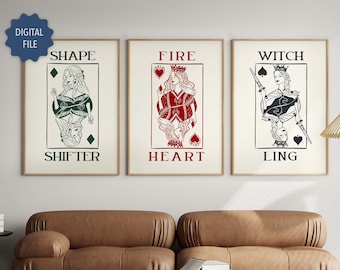 Throne of Glass Art Prints: Aelin, Lysandra, Manon (Digital Download)