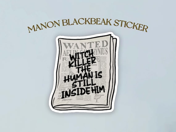 Manon Blackbeak Sticker: Throne of Glass, Bookish Art, Licensed