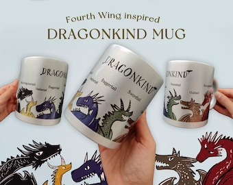 Fourth Wing Mug: Fourth Wing Inspired, Metallic Silver Coating