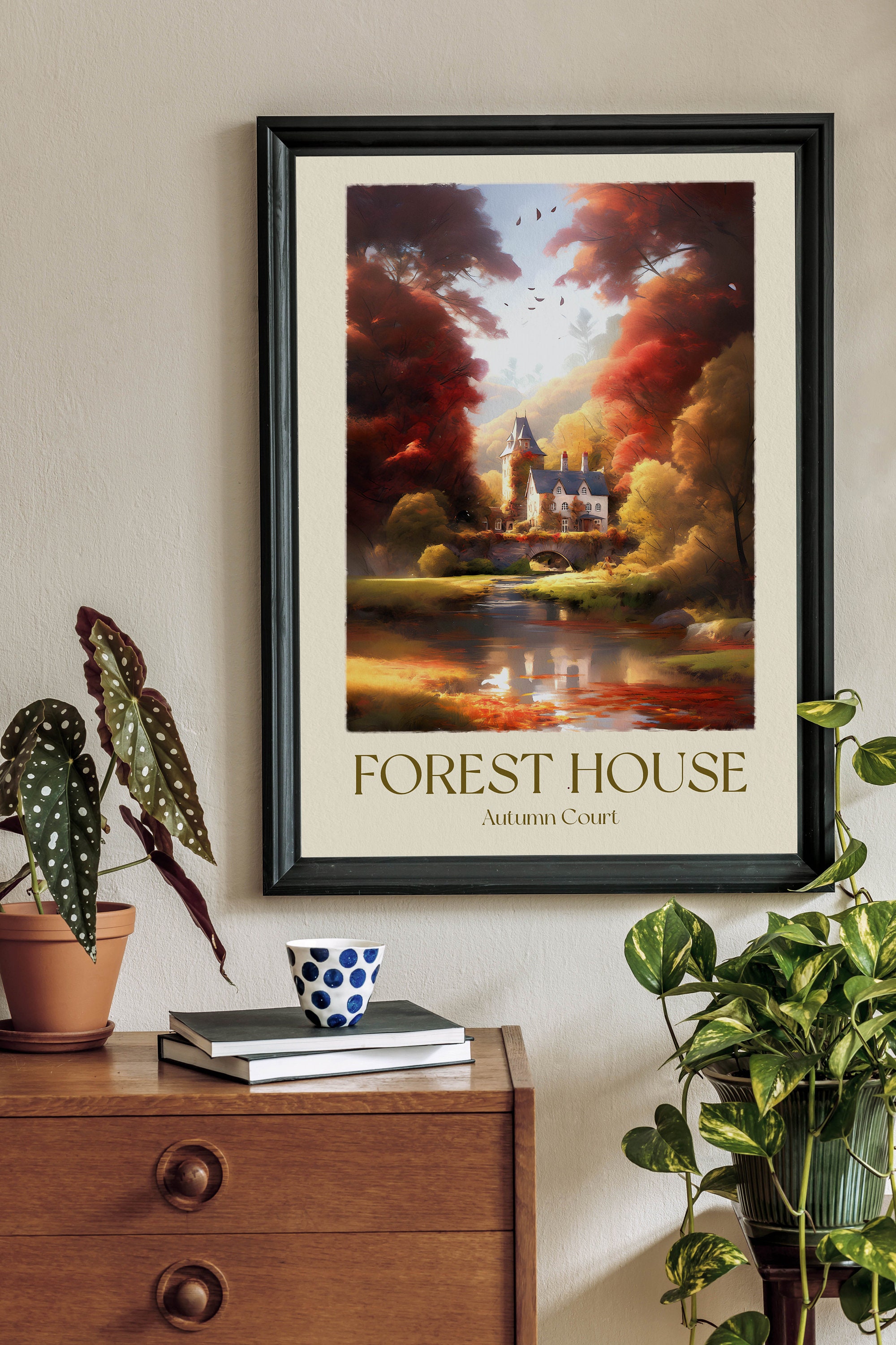 Autumn Court ACOTAR Poster: Forest House Printable (digital