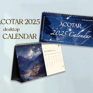 ACOTAR 2025 Desktop Calendar | A Court of Thorns and Roses | Booktok Art Print | Sarah J Maas inspired| Night Court Calendar