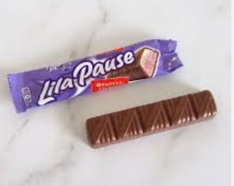 Greek Lila Pause Chocolate & Strawberry Bar, Crunchy Rice Grains 5x34 gr