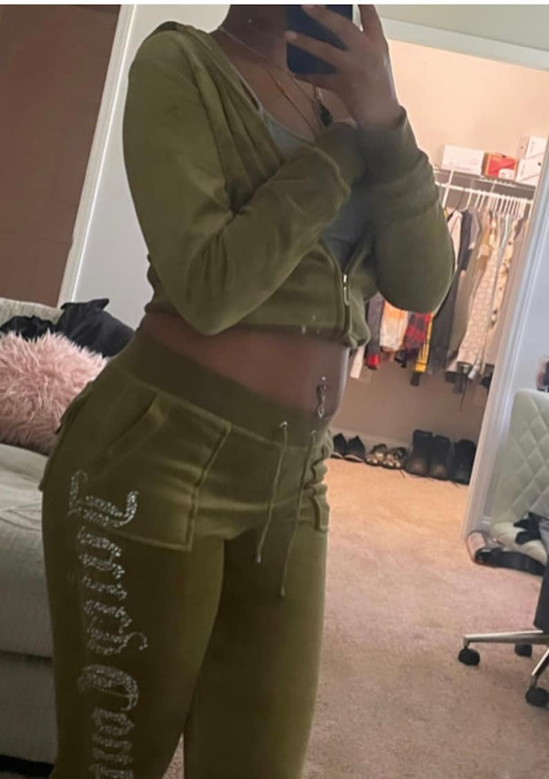 flared velour tracksuit