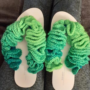 CUSTOM ORDER: Flip Flops adorned with Large Ruffles