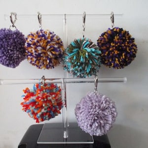 Pom Pom Key Chains or Luggage Tag