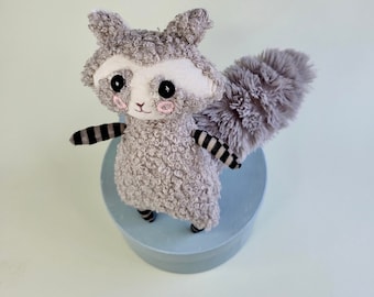 Soft toy, raccoon, stuffed animals, baby toys, plush, stuffed animals, kids activities, child gift, fabric toys, toys, handmade