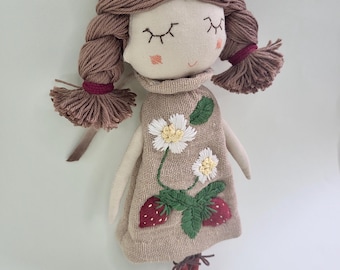 Plush toy-soft toy- stuffed animals -peluche- fabric toy -toy girl- Handmade doll- rag doll- handmade crafts- doll- birthday girl