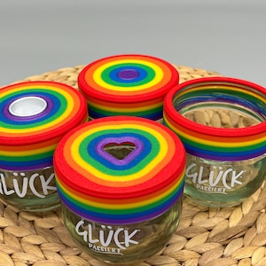 Lucky lid, lid with candle nozzle, lucky jam jar, lid for lucky jam jar, lucky jar, lucky jar, LGBT