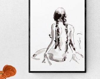Naked Model Drawing - Etsy