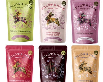 Bunny Bundle! 6-Pack - 5 Forage Blends + Applewood Sticks!