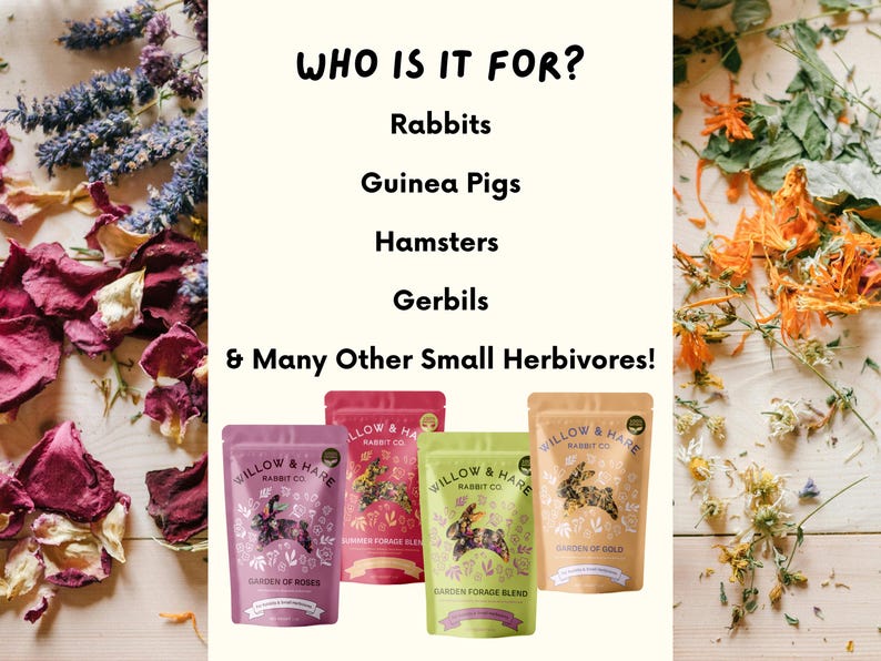 3-Pack Bunny Forage Mix Variety Pack | Rabbit Treats | Rabbit Forage Mix | Bunny Food | Bunny Treats | Bunny Snacks | Guinea Pig Treats image 8
