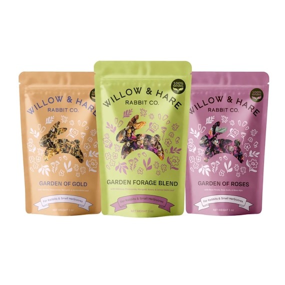 3-Pack Bunny Forage Mix Variety Pack | Rabbit Treats | Rabbit Forage Mix | Bunny Food | Bunny Treats | Bunny Snacks | Guinea Pig Treats