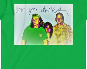 GOO GOO DOLLS  by Lehara Original Fine Art T-shirt, retro, alternative, rock, band, festival, club, clublife, retro