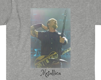 METALLICA @ BONNAROO 2008 (james, variant #2) By Lehara, Original Fine Art T-shirt, Heavy Metal, Festival, Metal, Club, Clublife, Retro