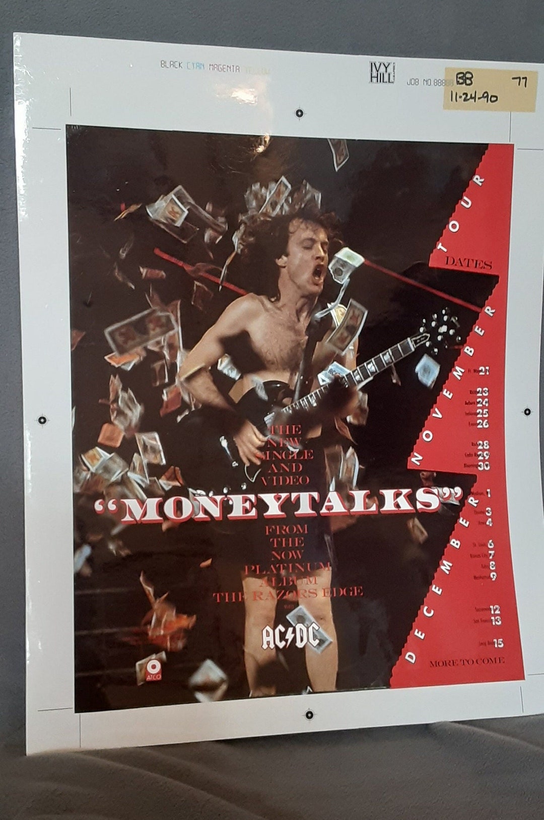 AC/DC One-of-a-kind Advertising Artwork Color Key From the Publisher of ...