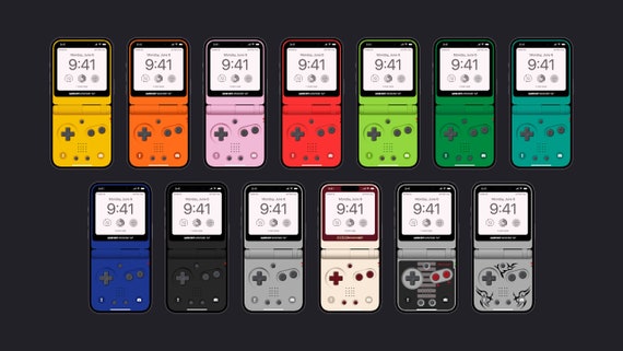 13 Gameboy Advance SP Wallpaper for iPhone / Android Colorfull Retro Phone  Screen for Gamers Wallpaper Variety Pack Digital Download 