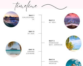 Cruise Vacation Itinerary Template, Travel Itinerary Template