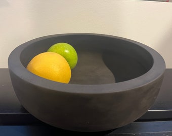 Minimalist black concrete bowl Decorative Fruit bowl