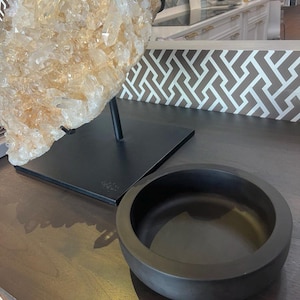 Minimalist black concrete bowl Decorative Fruit bowl