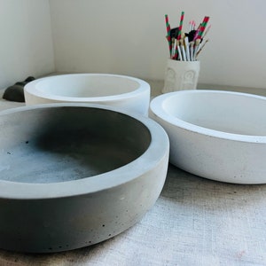 Minimalist concrete gray white bowl Decorative Fruit bowl