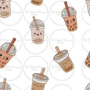 Boba Tea Fabric Wallpaper and Home Decor  Spoonflower