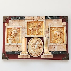 Achilles Hector Helen Troy Wall Figurine